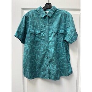 White Stag Buttoned Shirt Youth Size Large Collared Chest Pockets 99% Cotton